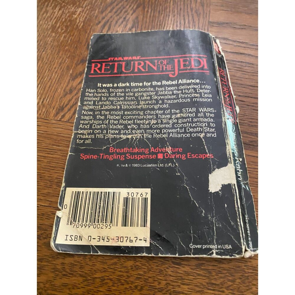 Star Wars Return of the Jedi Paperback by James Kahn 1983 English Vintage